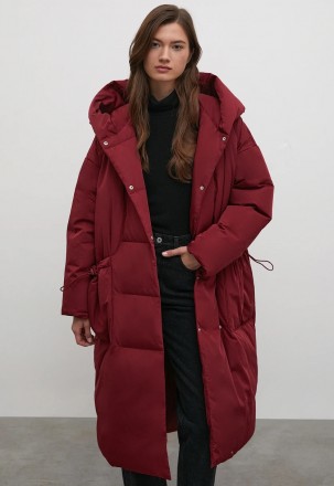 Длинный женский пуховик oversize Finn Flare FWB11023-332 бордовый XS/S. Киев. фото 1 Длинный женский пуховик oversize Finn Flare FWB11023-332 бордовый XS/S. Киев. фото 1