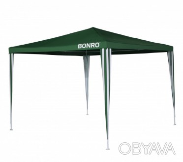 Садовая палатка тент беседка без стенок размером 3x3 м Bonro B-9001 зеленый