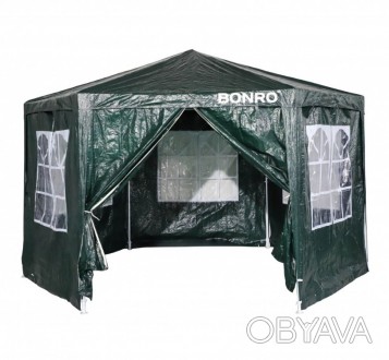 Садовый павильон палатка беседка шестиугольная размером 2x2 м Bonro B-9007 зелен