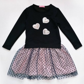 Платье для девочки с длинным рукавом с юбкой из фатина синее, SmileTime Angel 11. Кривой Рог. фото 1 Платье для девочки с длинным рукавом с юбкой из фатина синее, SmileTime Angel 11. Кривой Рог. фото 1