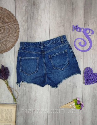 Женские джинсовые шорты Denim Co синего цвета. Короткие. Пять карманов, застёжка. . фото 5