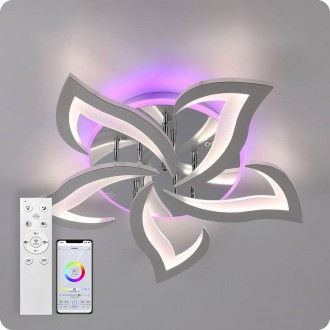 Люстра светодиодная 517 Light 3color с пультом 80Вт Хром (02074). Запорожье. фото 1 Люстра светодиодная 517 Light 3color с пультом 80Вт Хром (02074). Запорожье. фото 1