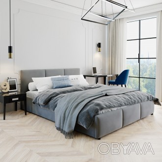 Двуспальная кровать (подъемный механизм) Doros Мона 160x200 см Серый (DRS-011391