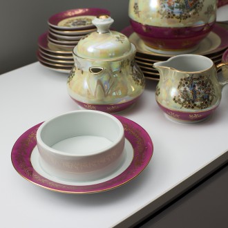 Сервиз 60-70х гг. производства Special Eisenberg Porcelain (GDR).

Сервиз на 6. . фото 9