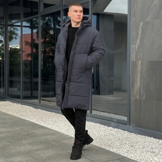 Парка зимняя мужская куртка удлиненная теплая с капюшоном Pobedov Legas темно-се. Одесса. фото 1 Парка зимняя мужская куртка удлиненная теплая с капюшоном Pobedov Legas темно-се. Одесса. фото 1