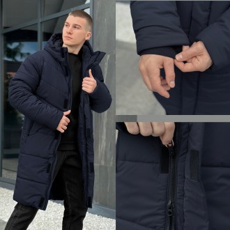 Парка зимняя мужская куртка удлиненная теплая с капюшоном Pobedov Legas темно-си. Одесса. фото 1 Парка зимняя мужская куртка удлиненная теплая с капюшоном Pobedov Legas темно-си. Одесса. фото 1