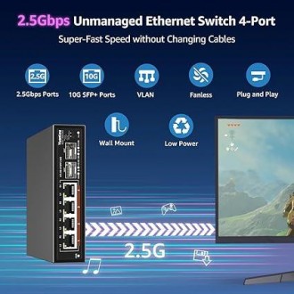 Yuanley YS25-0402 6-портовий Ethernet-комутатор 100/1000/2500M для настільних ПК. Кропивницкий. фото 1 Yuanley YS25-0402 6-портовий Ethernet-комутатор 100/1000/2500M для настільних ПК. Кропивницкий. фото 1