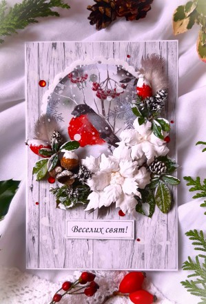 Зроблю на замовлення листівку будь-якої форми, розміру та кольорової гами з урах. . фото 12