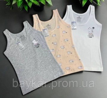 Детские майки 3шт для девочек хлопковые Baykar арт 4876 Cat 0-86-92 см 0-1 года. Киев. фото 1 Детские майки 3шт для девочек хлопковые Baykar арт 4876 Cat 0-86-92 см 0-1 года. Киев. фото 1