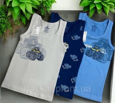 Майки 3 шт хлопок для мальчика Baykar арт 2502 Monster Truck 3-122-128 см 5-6 ле. Киев. фото 1 Майки 3 шт хлопок для мальчика Baykar арт 2502 Monster Truck 3-122-128 см 5-6 ле. Киев. фото 1