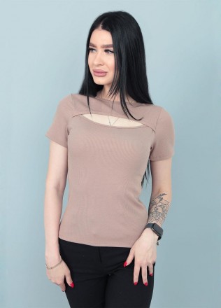 Футболка с вырезом "Bianka" оптом | Батал| Распродажа модели. Киев. фото 1