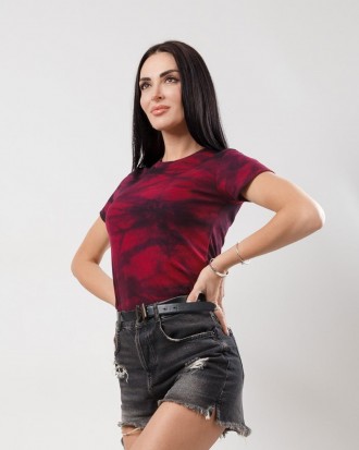 Женская футболка с эффектом тай-дай "Storm" оптом | Батал | Распродажа модели Ма. Киев. фото 1