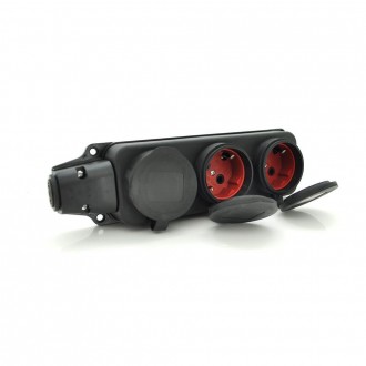 Колодка PiPo PP/SP-4/44/16B, 16 А, 220-240 В, IP44, із заглушкою, із заземленням. Київ. фото 1 Колодка PiPo PP/SP-4/44/16B, 16 А, 220-240 В, IP44, із заглушкою, із заземленням. Київ. фото 1