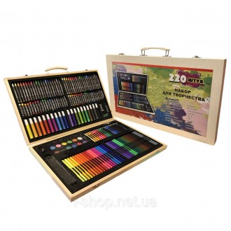 Набор для рисования в чемоданчике 180 предметов Art Set Wood. Васильков. фото 1 Набор для рисования в чемоданчике 180 предметов Art Set Wood. Васильков. фото 1