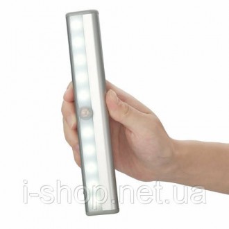 LED светильник с датчиком движения MB01 Беспроводной на батарейках 170х20х30 мм. Васильков. фото 1 LED светильник с датчиком движения MB01 Беспроводной на батарейках 170х20х30 мм. Васильков. фото 1
