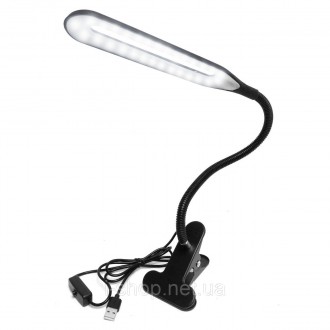 Настольная LED лампа с гибкой ножкой и прищепкой 34 см UFT Lamp 1 BLACK. Васильков. фото 1 Настольная LED лампа с гибкой ножкой и прищепкой 34 см UFT Lamp 1 BLACK. Васильков. фото 1