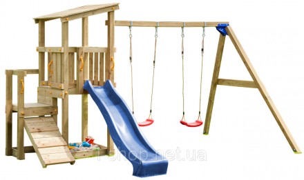 Детская игровая площадка с 2 горками Blue Rabbit CASCADE + SWING. Васильков. фото 1 Детская игровая площадка с 2 горками Blue Rabbit CASCADE + SWING. Васильков. фото 1