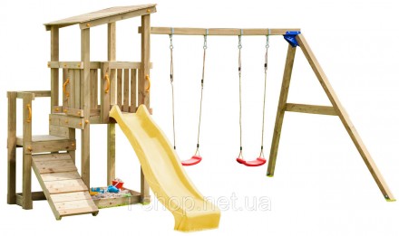 Детская игровая площадка с 2 горками Blue Rabbit CASCADE + SWING. Васильков. фото 1 Детская игровая площадка с 2 горками Blue Rabbit CASCADE + SWING. Васильков. фото 1