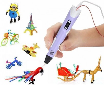 3D-ручка з LCD-дисплеєм Pen 2 3Д принтер для малювання ФІОЛІТОВА. Миколаїв. фото 1 3D-ручка з LCD-дисплеєм Pen 2 3Д принтер для малювання ФІОЛІТОВА. Миколаїв. фото 1