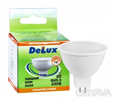 Лампа светодиодная DELUX JCDR 7Вт 6000K 220В GU5.3 холодный белый