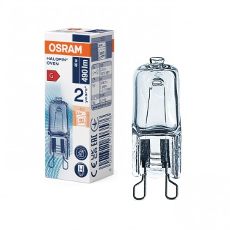 Лампа для духовок галогенная OSRAM 66740 OVEN 40W 230V G9 жаростойкая. Киев. фото 1 Лампа для духовок галогенная OSRAM 66740 OVEN 40W 230V G9 жаростойкая. Киев. фото 1