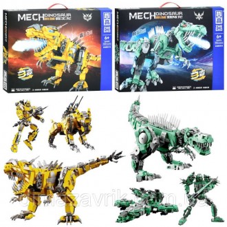 Конструктор ZheGao Q6003-4 "Динозавр Тирекс Робот летающий транспорт, зверь 2 ви. Харьков. фото 1