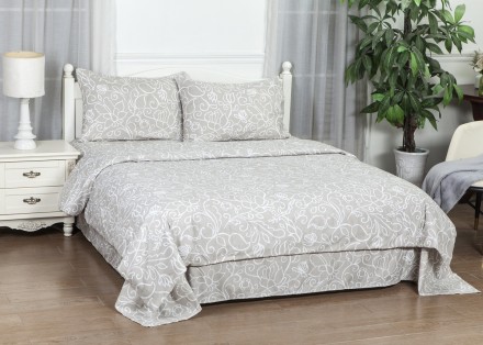 Комплект постільної білизни Soho Євро 200х220 см Flover Beige. Київ. фото 1 Комплект постільної білизни Soho Євро 200х220 см Flover Beige. Київ. фото 1
