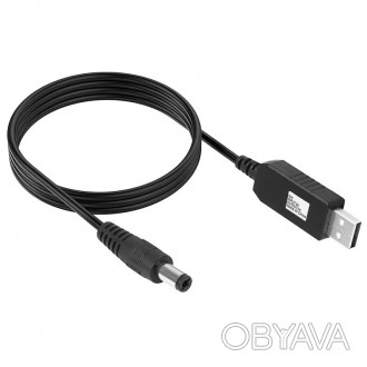 Кабель питания для роутера/модема USB-DC (2.1x5.5mm) с преобразователем до 12V i