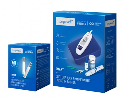 Глюкометр Longevita Smart Система для измерения глюкозы в крови + Тест полоски 5. Киев. фото 1 Глюкометр Longevita Smart Система для измерения глюкозы в крови + Тест полоски 5. Киев. фото 1