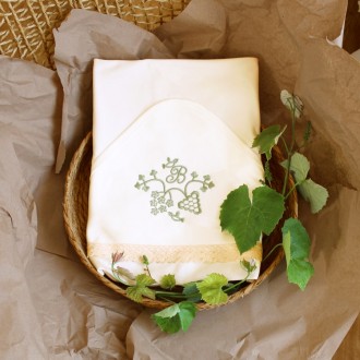 Набір для хрещення немовляти Виноград
Набір для хрещення хлопчика з авторською в. . фото 3