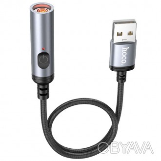 Портативный прикуриватель зажигалка Hoco UA30 USB Black