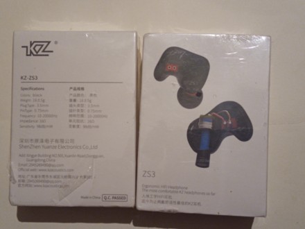 "KZ ZS3"- HiFi музичні навушники і гарнітура.

Precise динамічного в. . фото 8