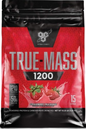 Гейнер для набора веса BSN True Mass 1200 4,65 кг молочный клубничный коктель. Киев. фото 1 Гейнер для набора веса BSN True Mass 1200 4,65 кг молочный клубничный коктель. Киев. фото 1