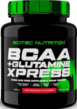 ВСАА та глютамин Scitec Nutrition BCAA + Glutamine Xpress 600 g арбуз. Киев. фото 1 ВСАА та глютамин Scitec Nutrition BCAA + Glutamine Xpress 600 g арбуз. Киев. фото 1