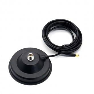 Магнитное основание для антенн, диаметр 12 см с N-female, кабель RG58U 3 метра c. Днепр. фото 1