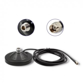 Магнитное основание для антенн, диаметр 9 см с N-female, кабель RG58U 3 метра c . Днепр. фото 1