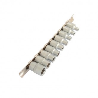 Набор головок торцевых E-TORX MASTERTOOL ⅜" E5-E16 CrV 9 шт 78-3809. Харьков. фото 1