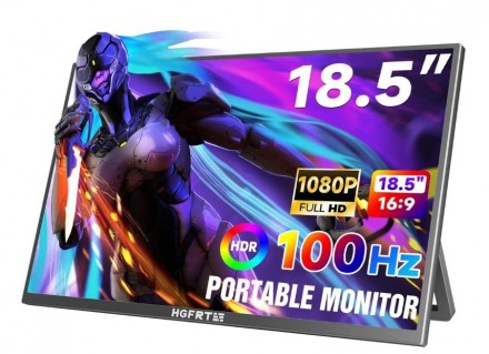 Монитор HGFRTEE 18,5" IPS 19201080 FHD, 16:9, 100 Гц RGB 100% 300cd/m2, портатив. Дніпро. фото 1