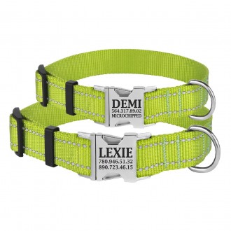 Нейлоновий нашийник зі світловідбиттям для собак ТМ легкий, міцний та надійний. . . фото 3