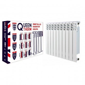 Радиатор биметаллический секционный QUEEN THERM 500/96 (кратно 10) (000017726). Киев. фото 1 Радиатор биметаллический секционный QUEEN THERM 500/96 (кратно 10) (000017726). Киев. фото 1