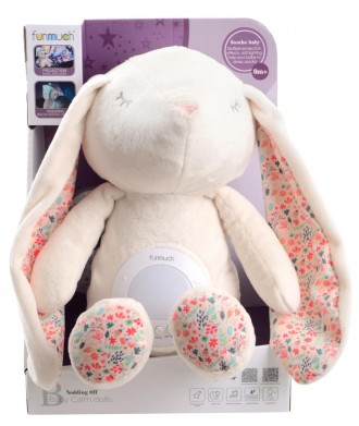 Іграшка-нічник Funmuch Кролик з функцією колисання, проектором; колискові, білий шум. Київ. фото 1