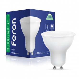 Світлодіодна лампа Feron LB-216 8Вт GU10 4000K. Київ. фото 1 Світлодіодна лампа Feron LB-216 8Вт GU10 4000K. Київ. фото 1