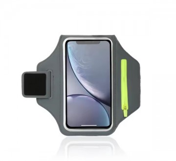 Спортивный чехол на руку OUDU с карманом на молнии Сірий. Харьков. фото 1