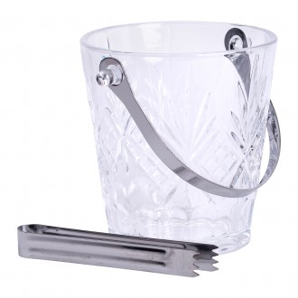 Ведерко для льда стеклянное 1 л с металлическими щипцами HP-19-22GLASS. Дніпро. фото 1 Ведерко для льда стеклянное 1 л с металлическими щипцами HP-19-22GLASS. Дніпро. фото 1