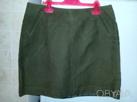 Новая юбочка - мини темно-оливкового цвета из 100% котона, с подкладкой. Покупал. . фото 1