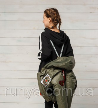 Курточка-рюкзак для девочки «Белла» с пайетками от ТМ MANIFIK. Куртка согреет Ва. . фото 5
