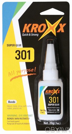 KROXX-301 (20 гр) – быстродействующий этилцианокрилатный клей для склеиван. . фото 1
