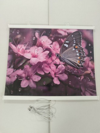 Обогреватель настенный пленочный инфракрасный "Картина. Бабочка", 240 Вт.. Днепр. фото 1