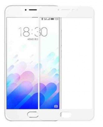 Захисне скло Full Screen Meizu M3 Note White. Київ. фото 1