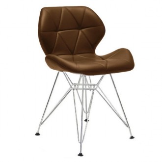 Стул Стар S, ножки металл, экокожа коричневая. Запорожье. фото 1